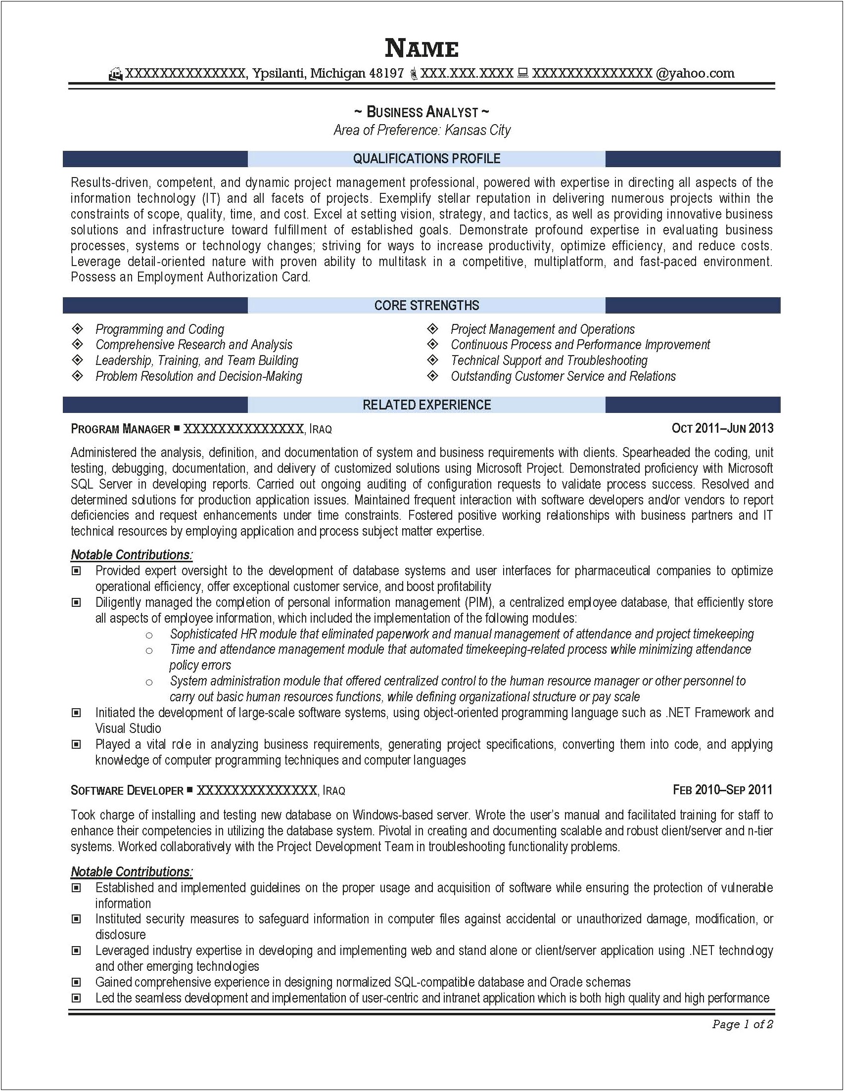 Experience Summary On Technical Support Analyst Resume Example