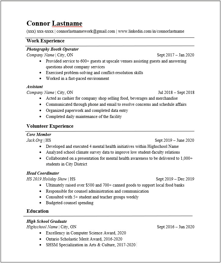 Experience To Emphasize On Resume Reddit