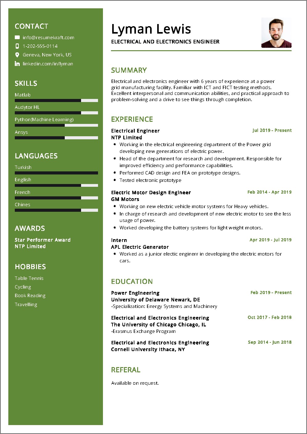 Facility Management Electrical Engineer Resume