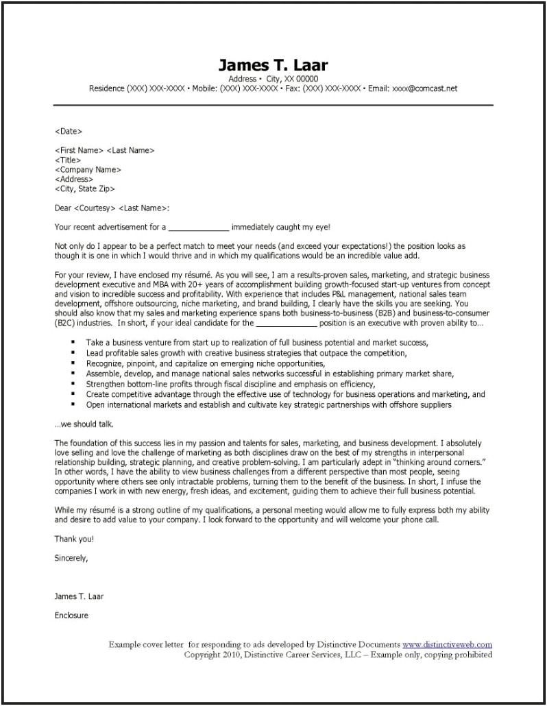 Fax Resume Cover Letter Sample