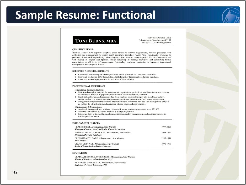Federal Resume Project Healthcare Samples Risk Analyst