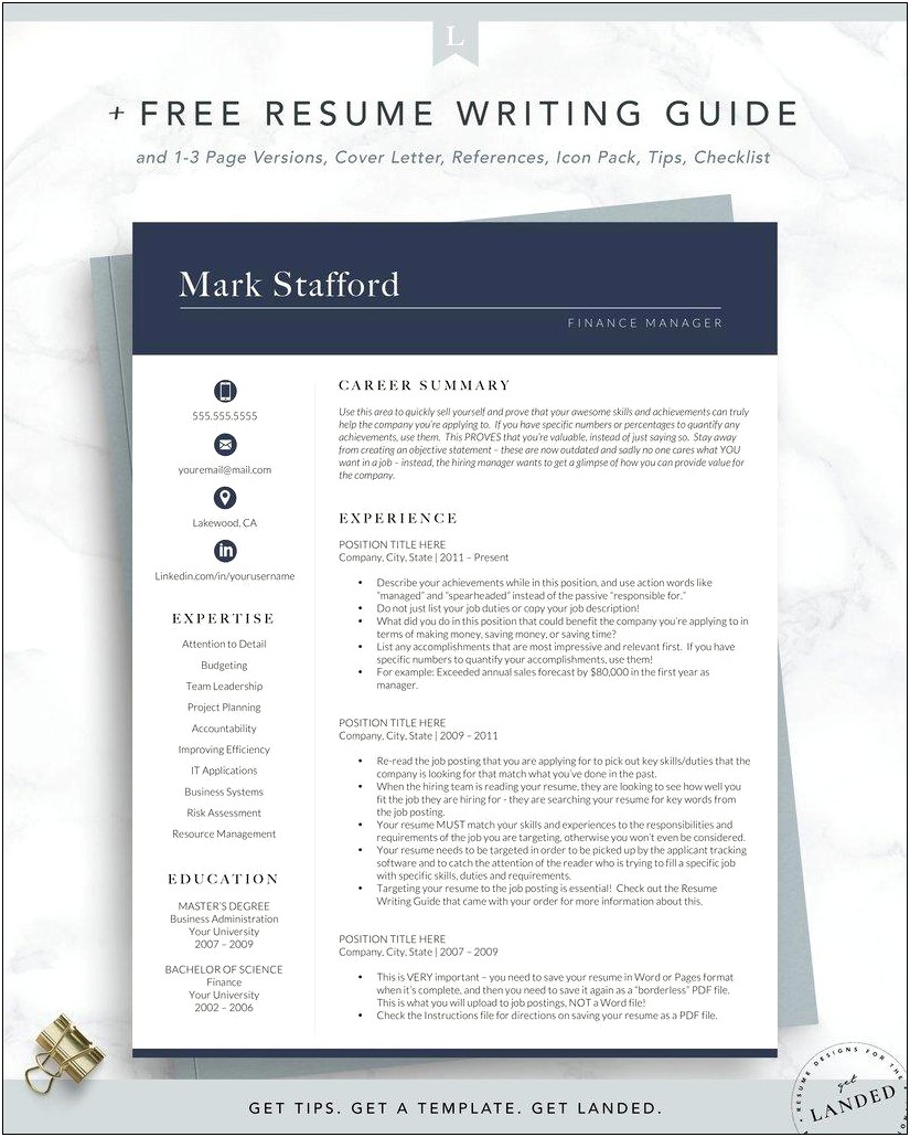 Financial Analyst Resume Template Free