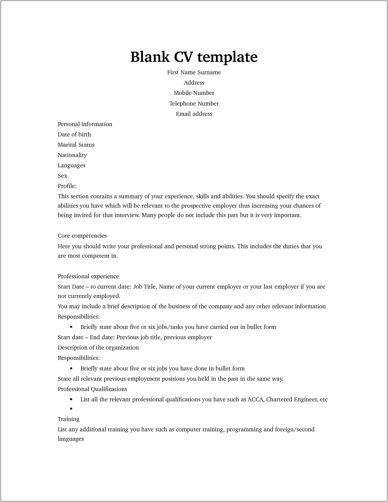 First Time Resume With No Experience Samples Doc