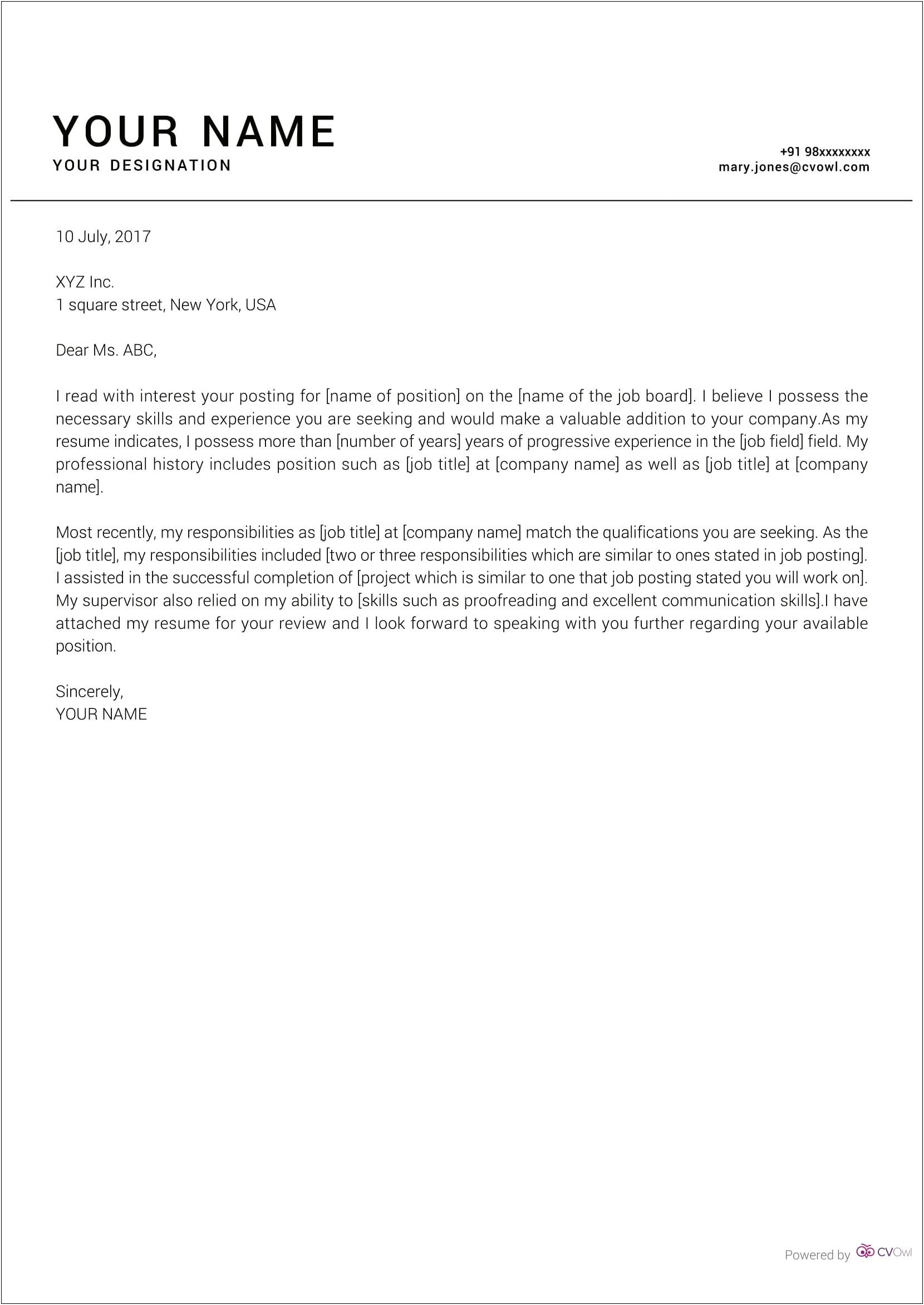 First Year Teacher Resume Cover Letter