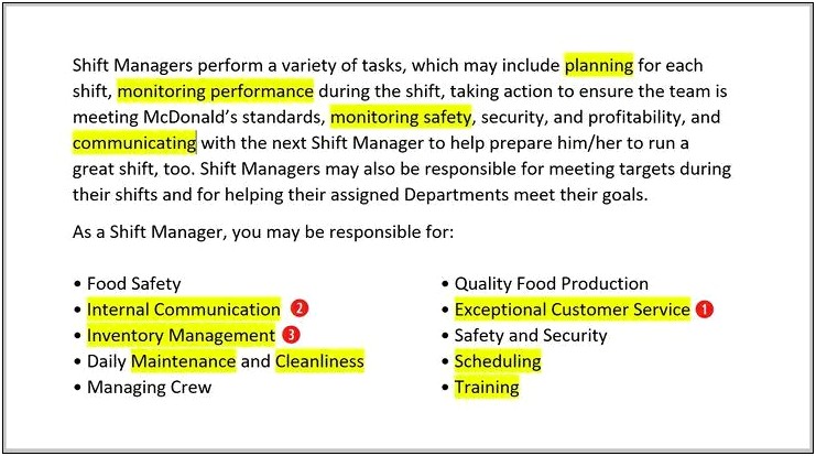 Food Assembly Line Job Description For Resume