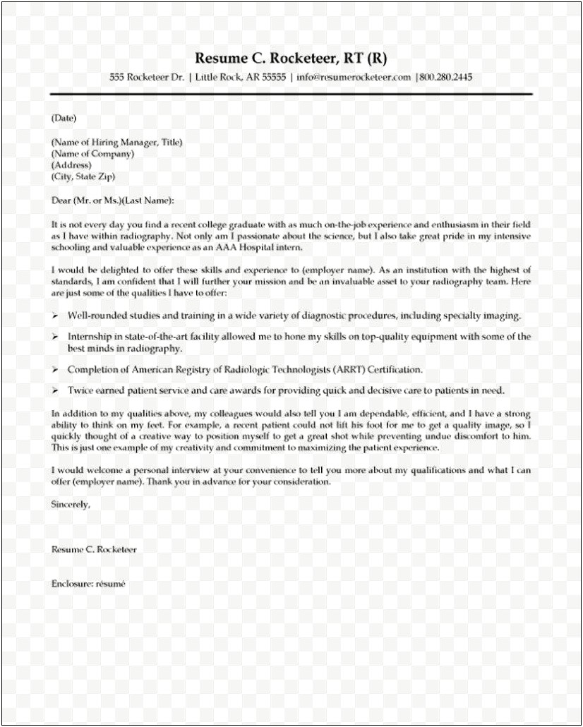 For Your Consideration Resume Cover Letter