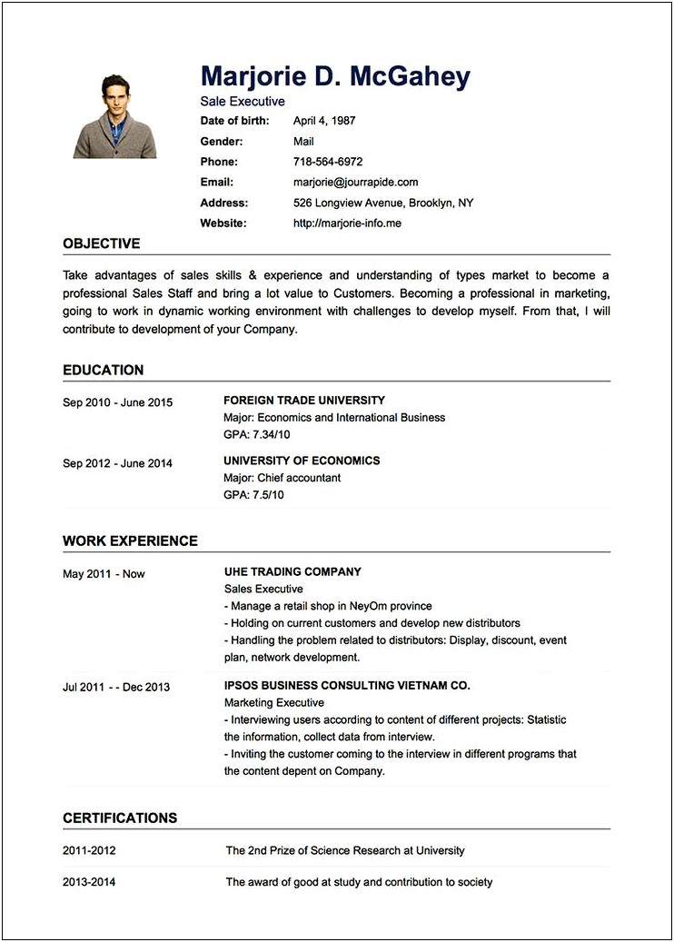 Foreign Trade Zone Resume Examples