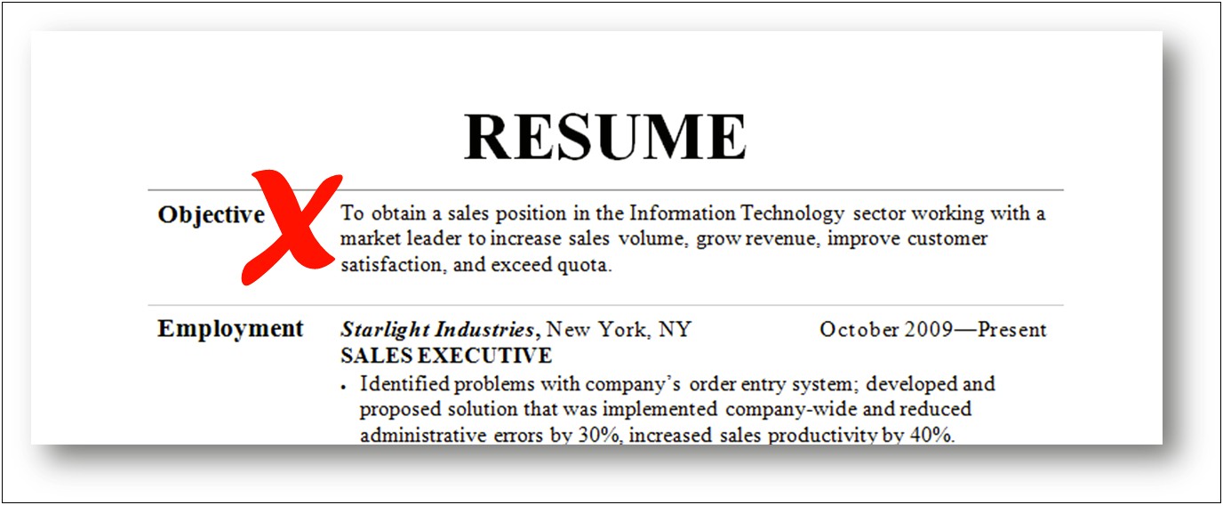 Forgot To Change Objective On Resume