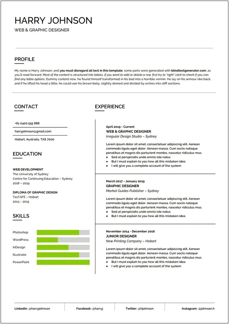 Format For Writing A Good Resume