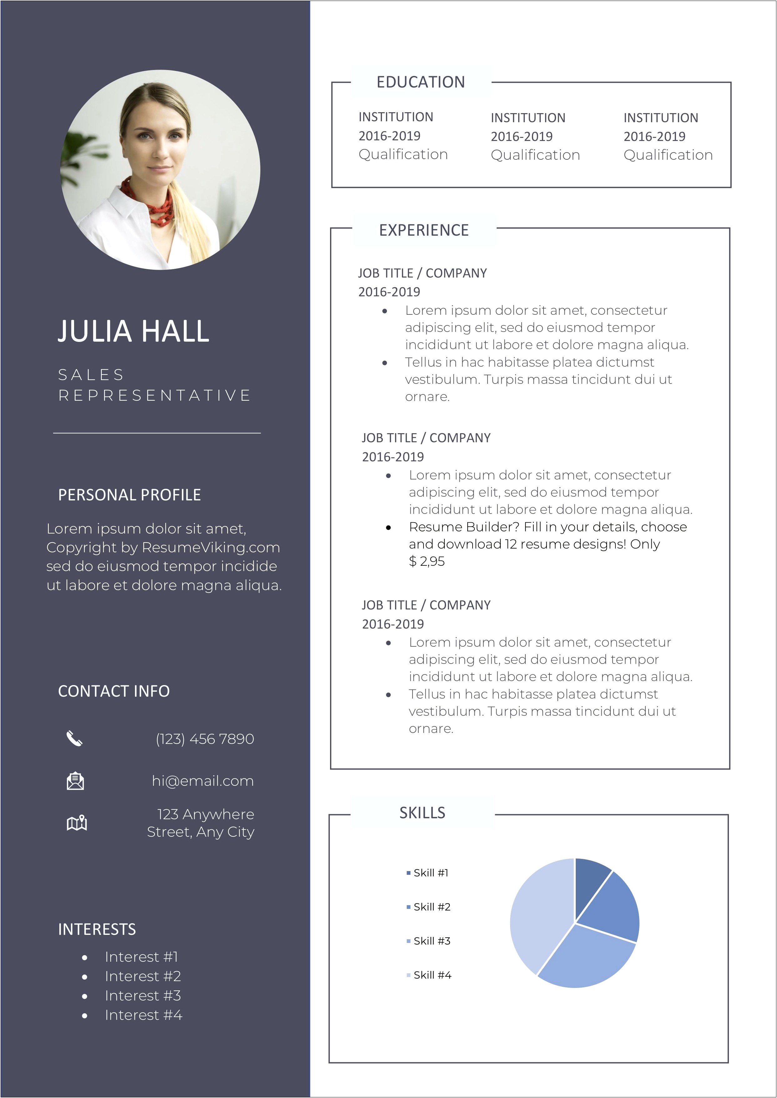 Format Of A Good Resume Download