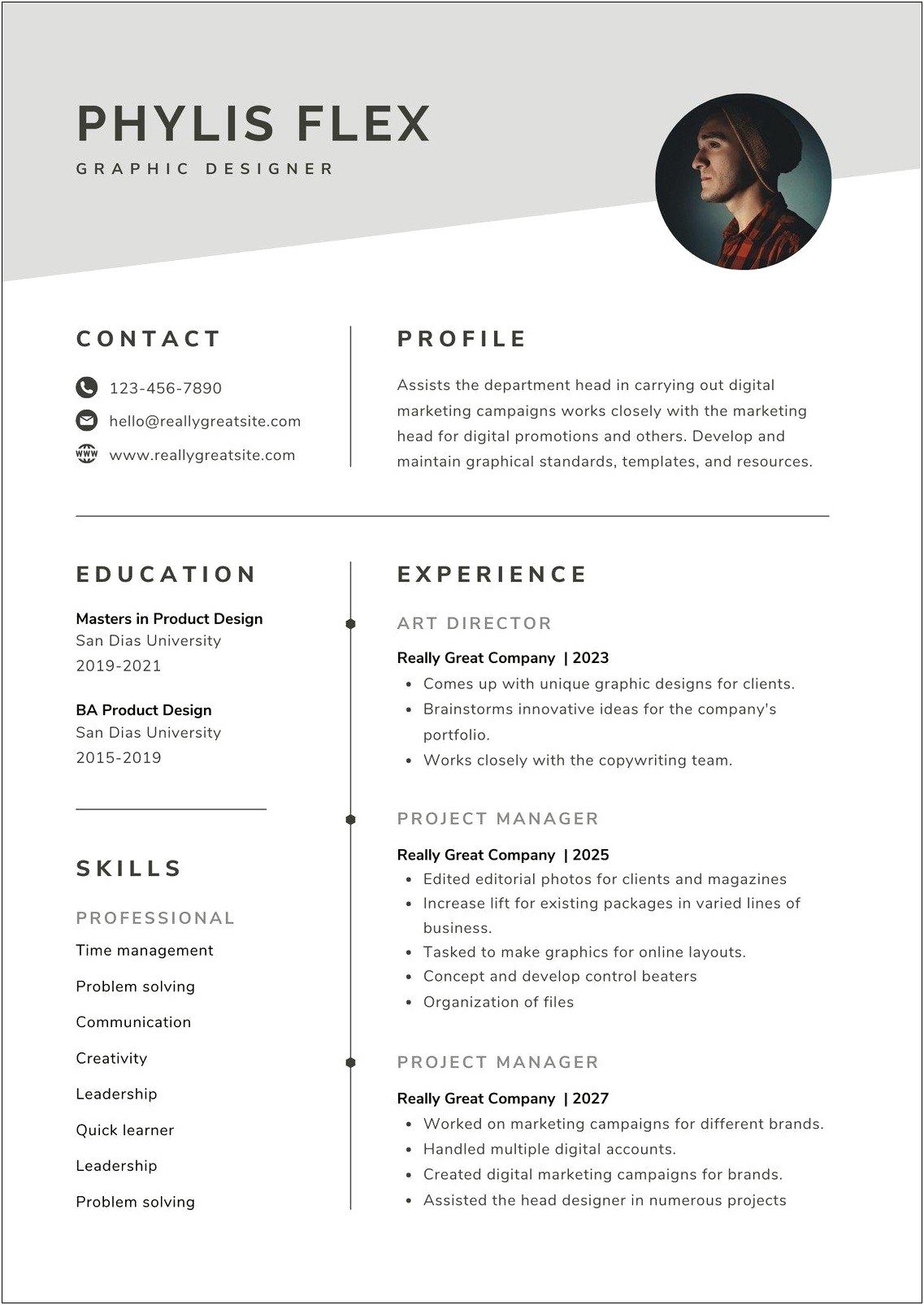 Free And Easy Resume Templates