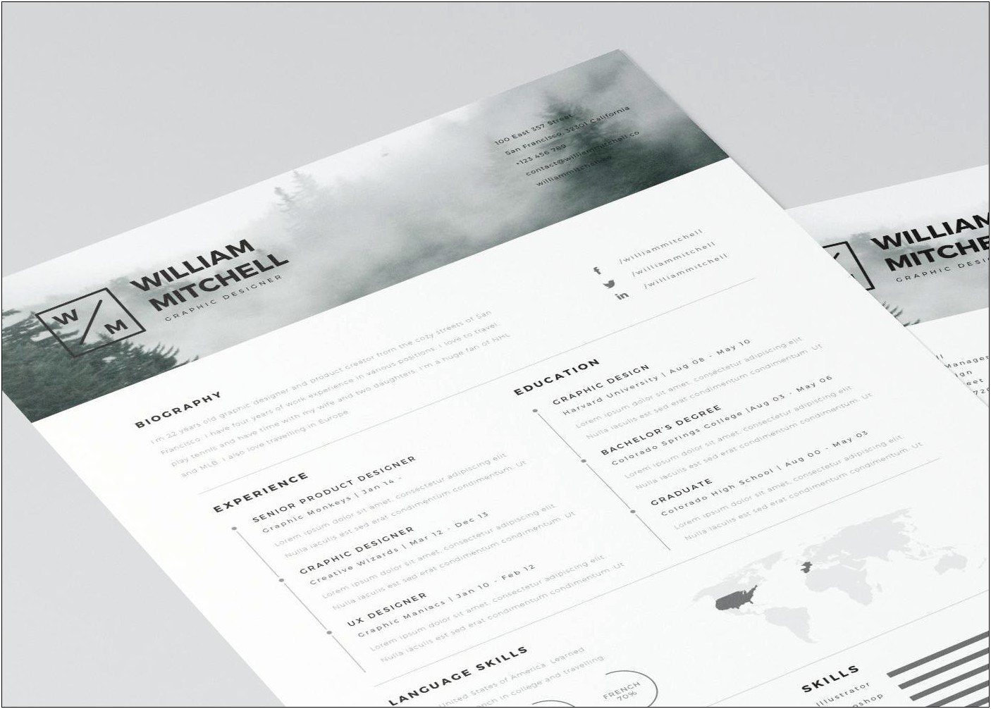 Free Architecture Resume Template Indesign
