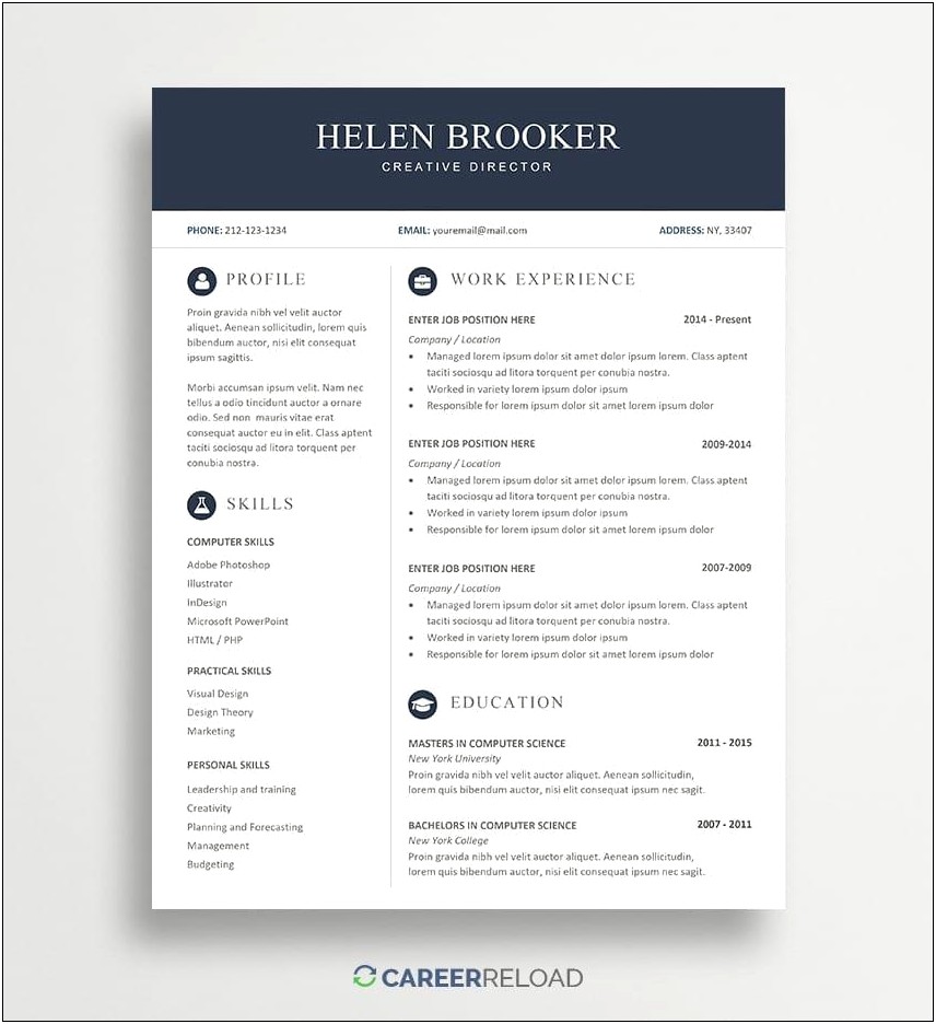 Free Basic Templates For Resumes
