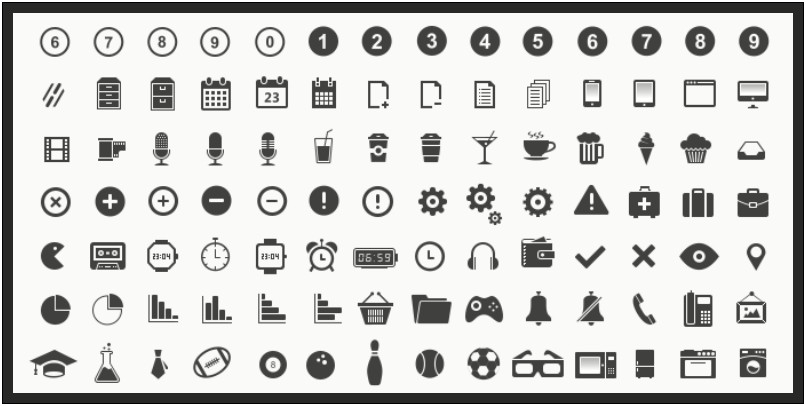 Free Black And White Icons Resumes