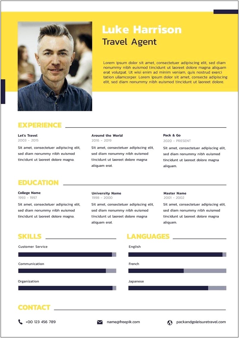 Free Contemporary Business Resume Template