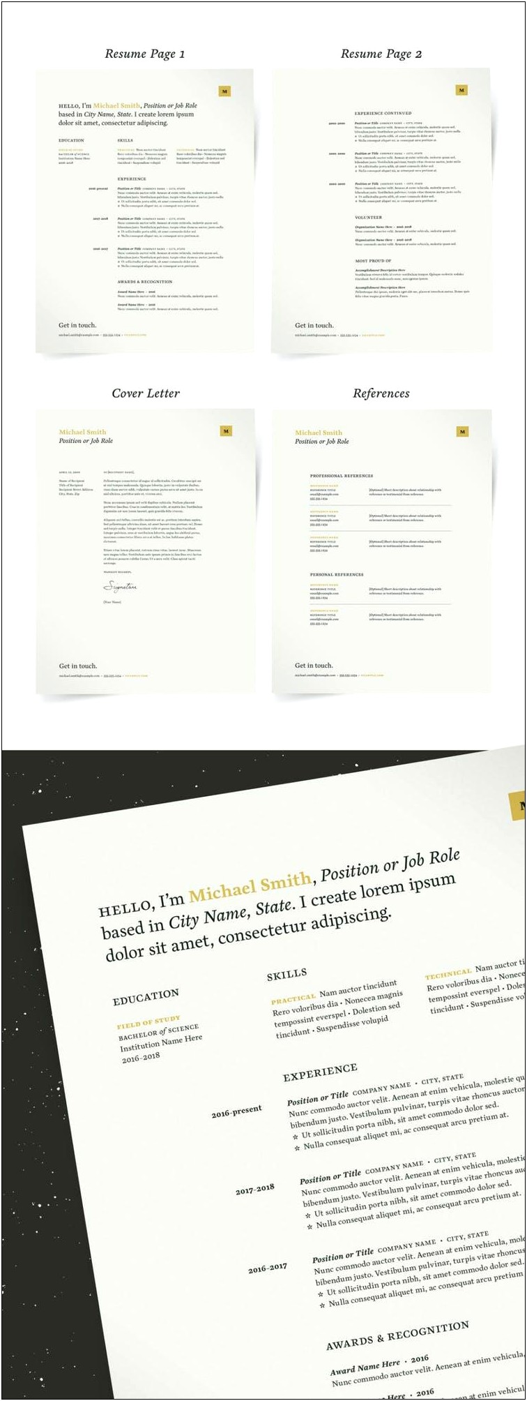 Free Contemporary Indesign Resume Templates