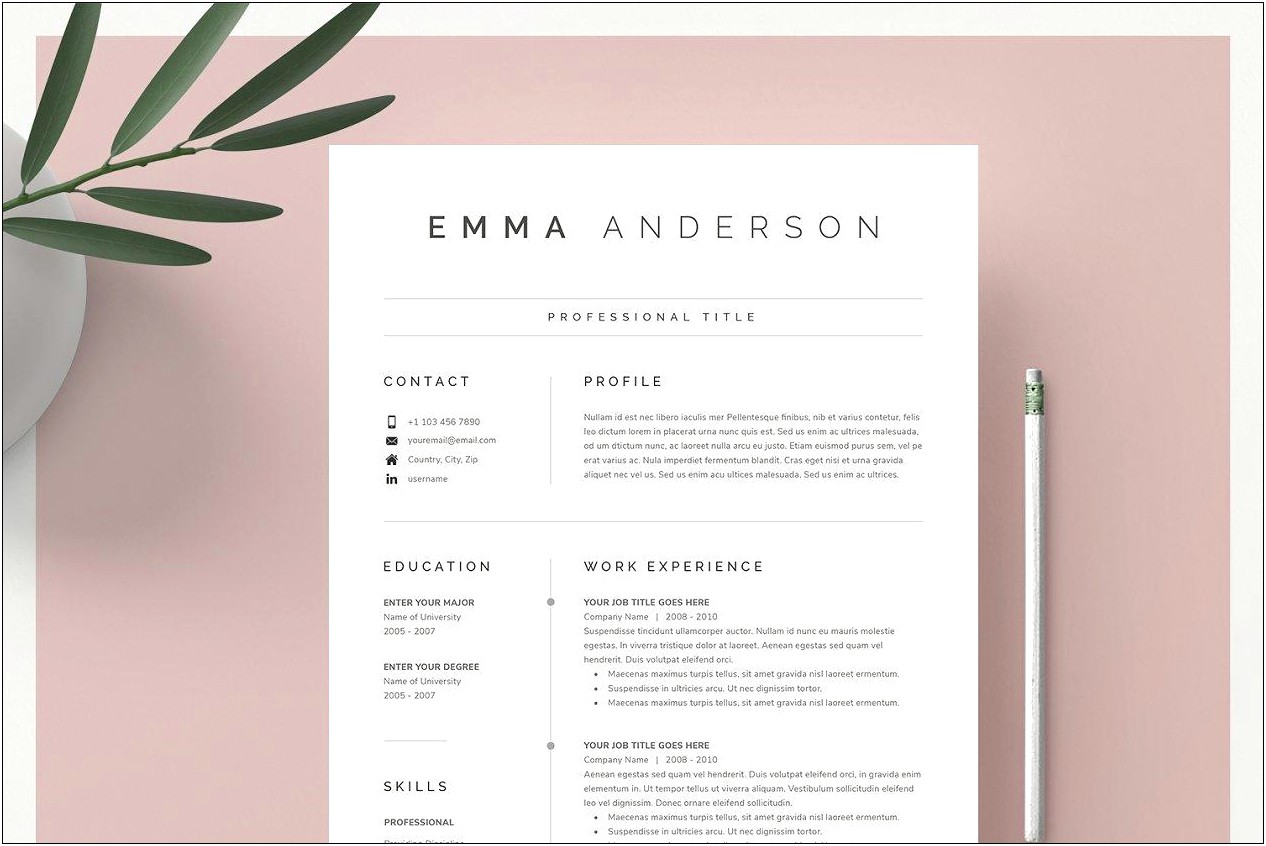 Free Creative Resume And Cover Letter Templates