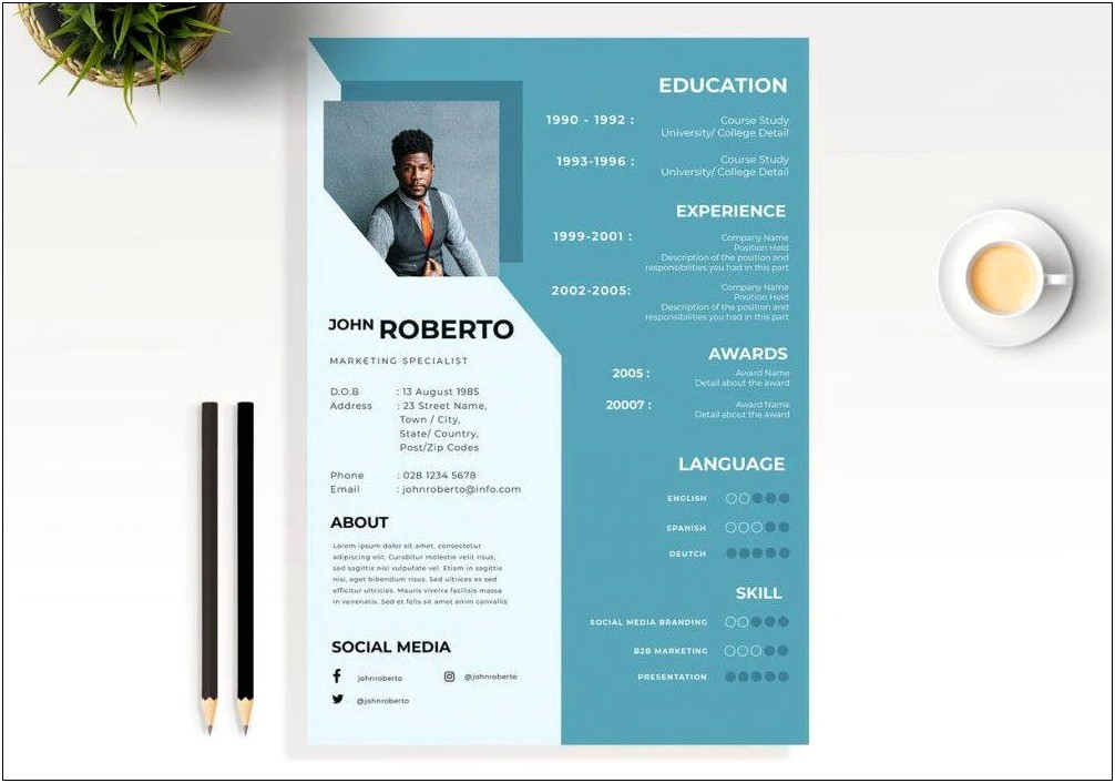 Free Creative Resume Template Download Word