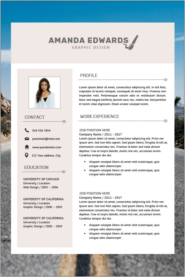 Free Creative Resume Templates In Word