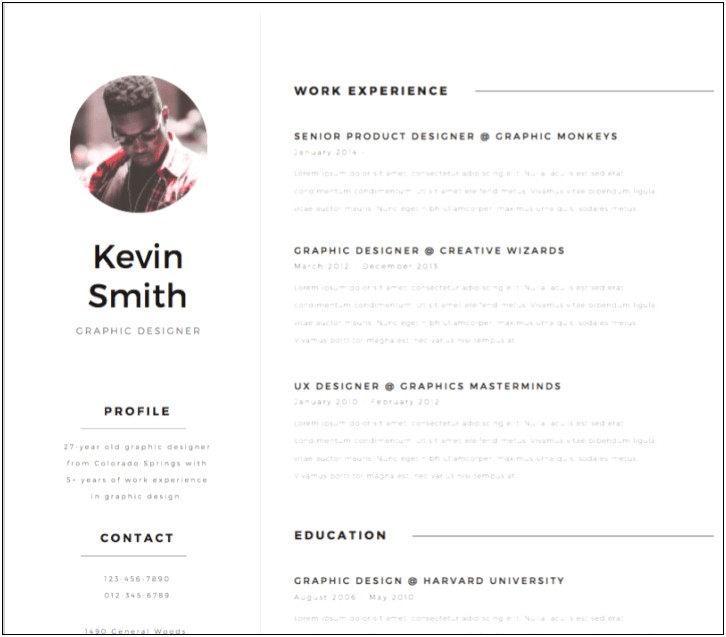 Free Download Resume Format For Graphic Designer Fresher