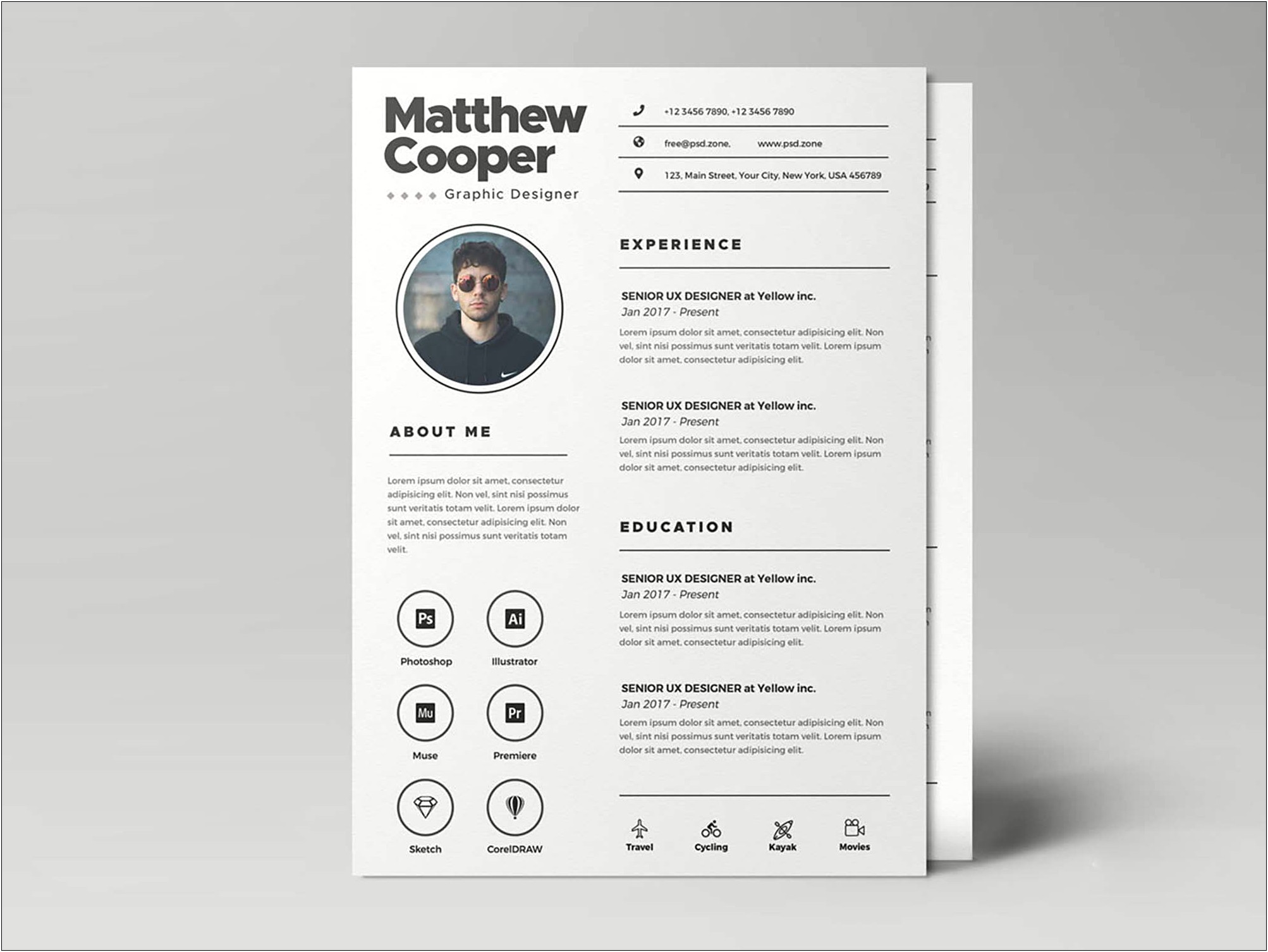 Free Download Resume Templates Psd