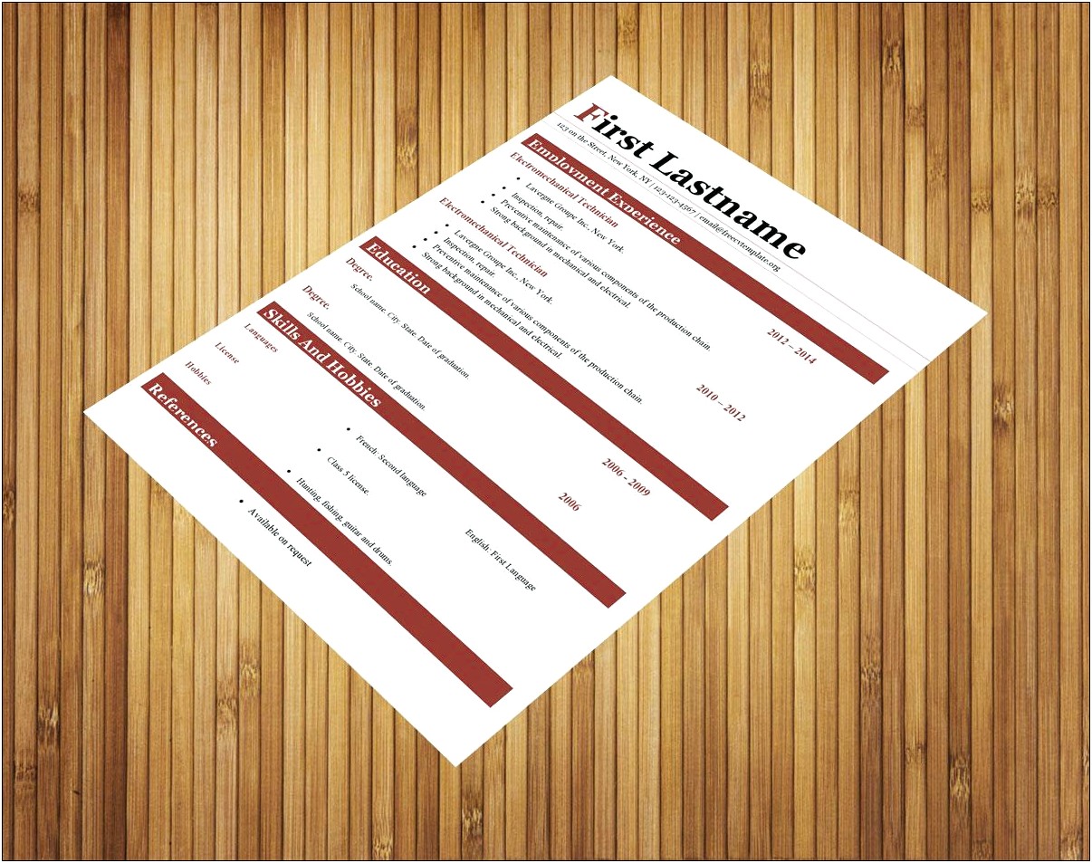 Free Downloadable Resume Templates Compatible With Open Office