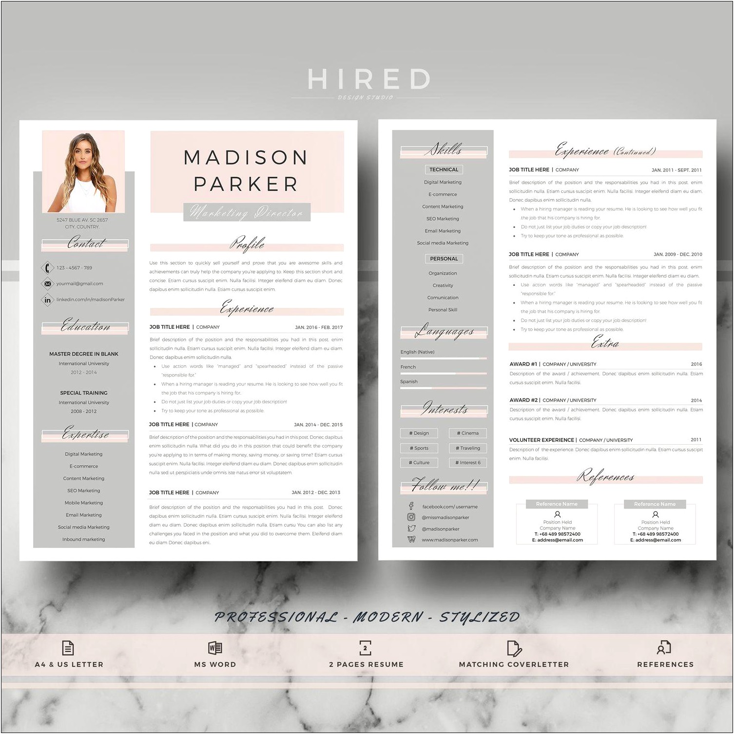 Free Downloadable Resume Templates Pages