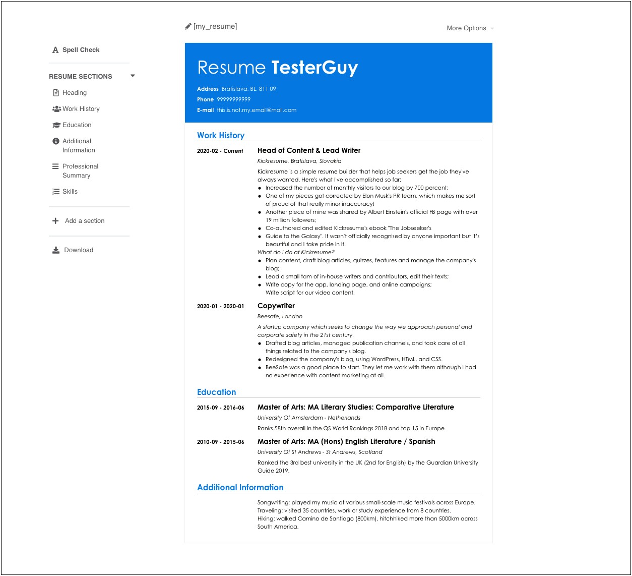 Free Downloadable Resume Templates Resume Genius
