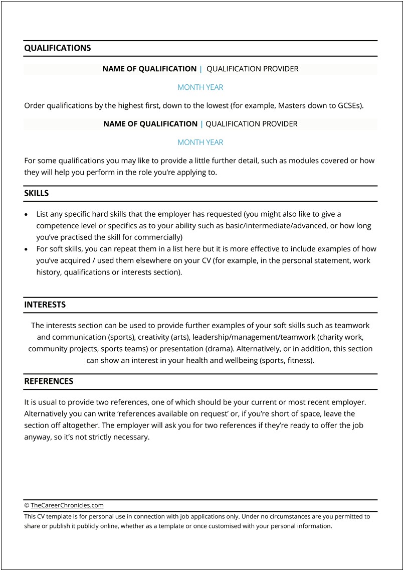 Free Downloaded Ats Resume Template