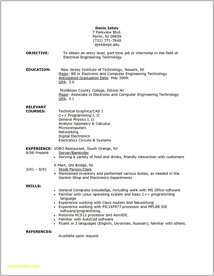 Free First Time Job Resume Templates