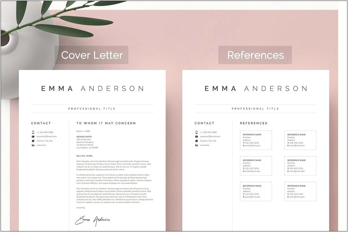 Free Graphic Design Resume Cover Letter Template