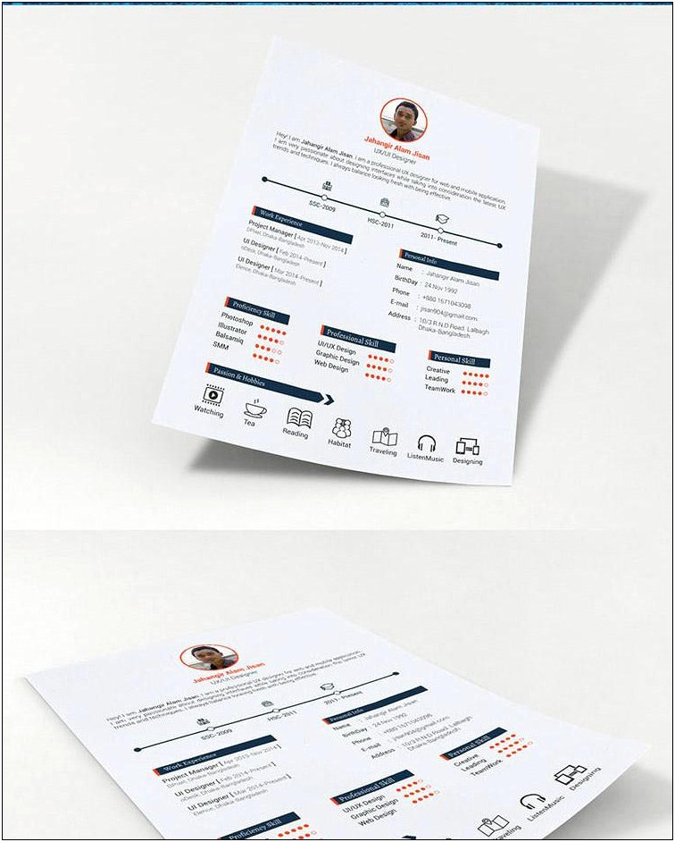 Free Graphic Design Resume Template Download