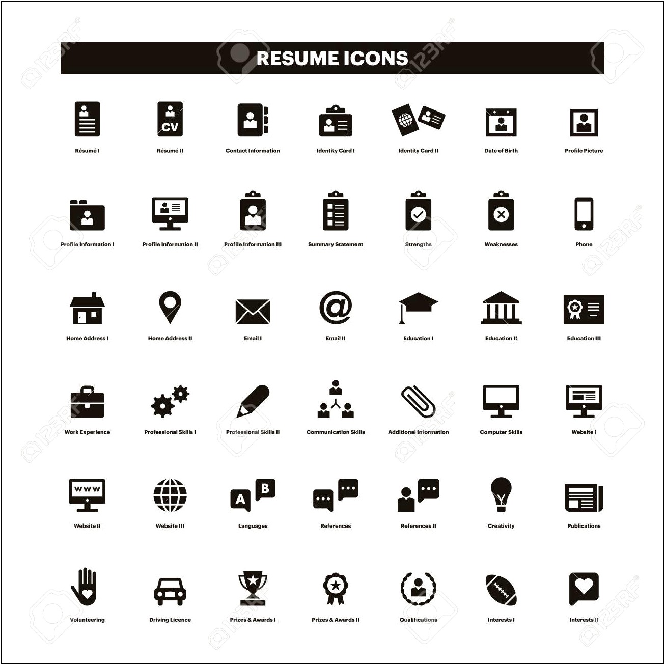 Free Icons For Cv Round Resume