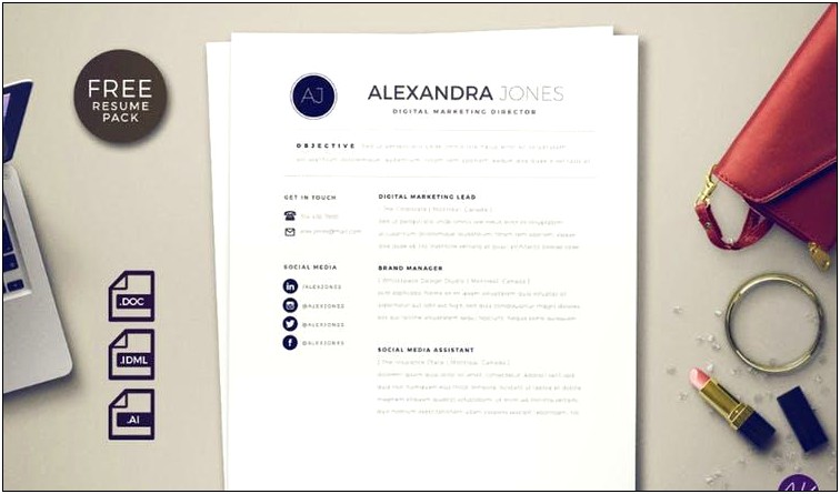 Free Indesign Simple Resume Template