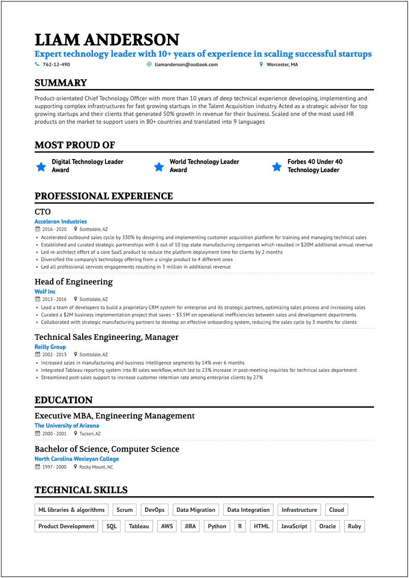 Free It Resume Samples For Experienced Professionals