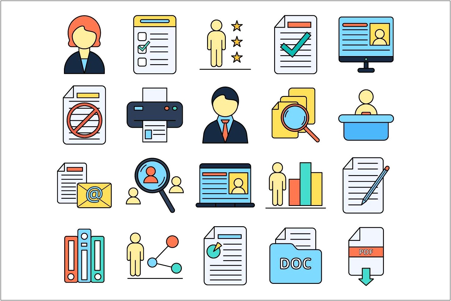 Free Large Resume Vector Icons