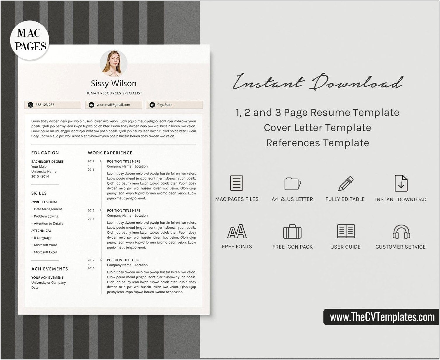 Free Mac Pages Resume Templates Download