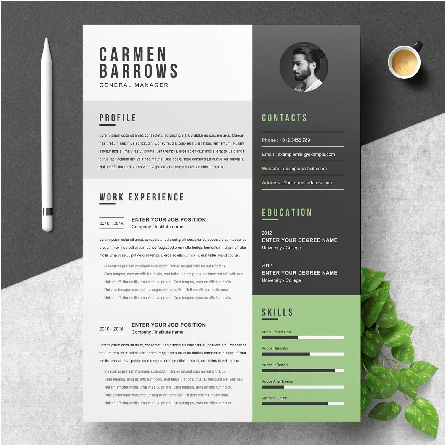 Free Manager Resume Template Microsoft Word