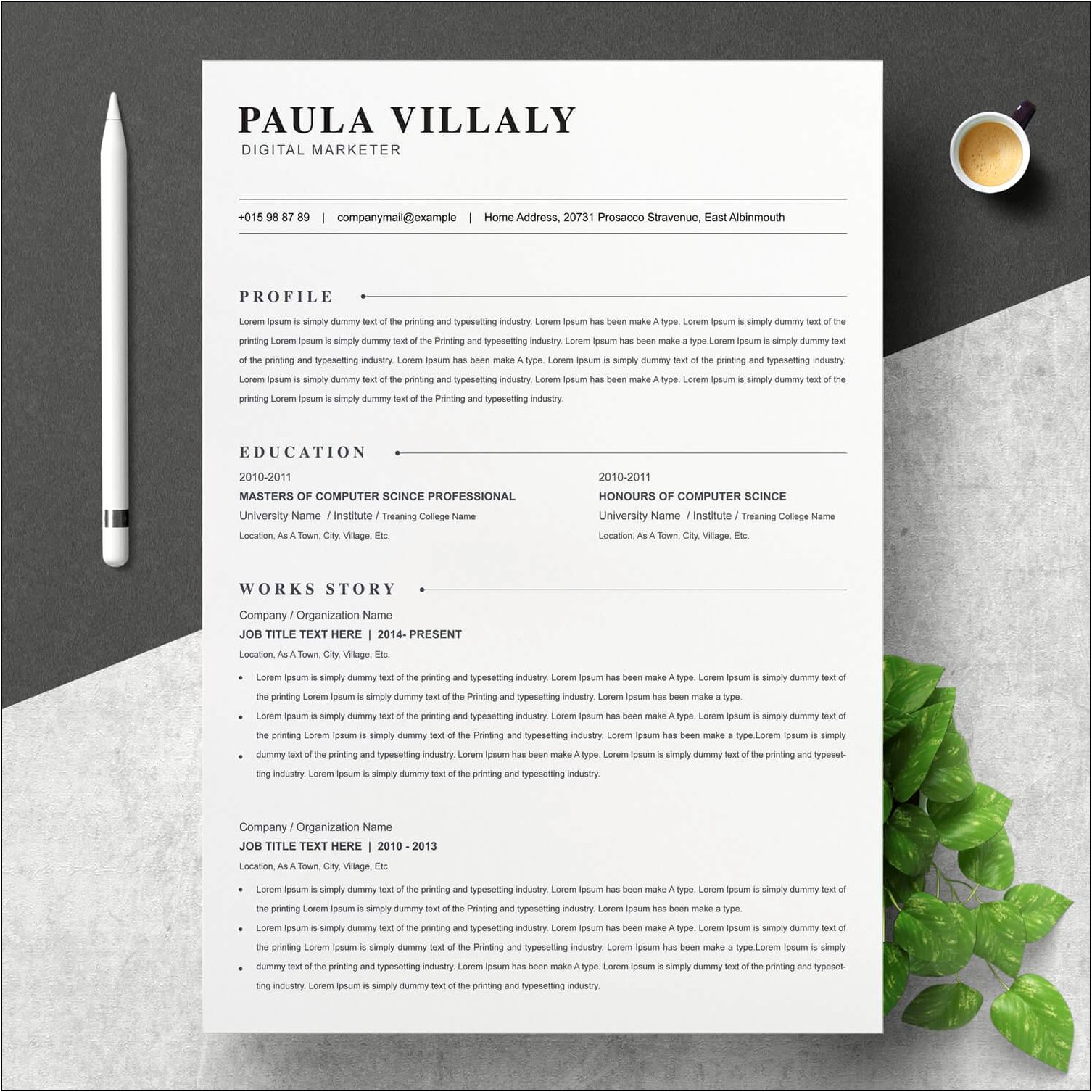 Free Marketing Resume Template Download