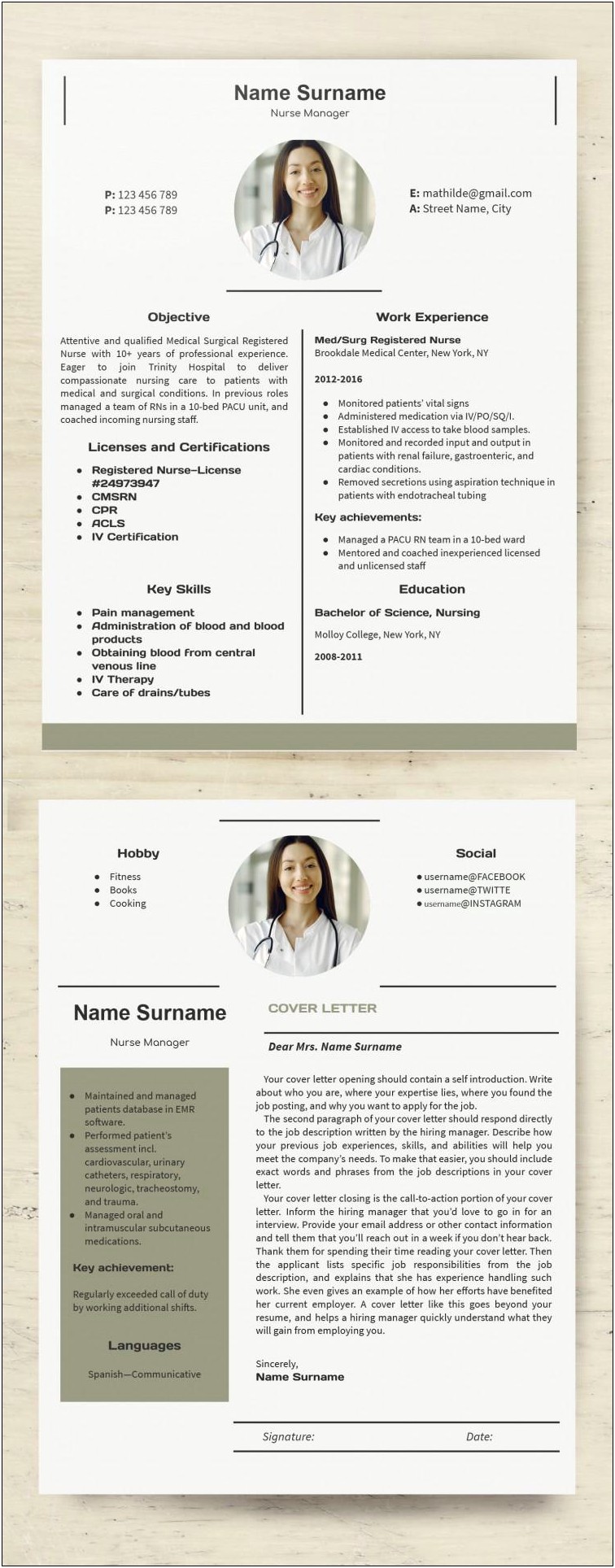 Free Nursing Resumes And Cover Letters