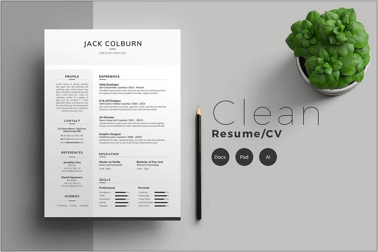 Free One Page Resume Samples