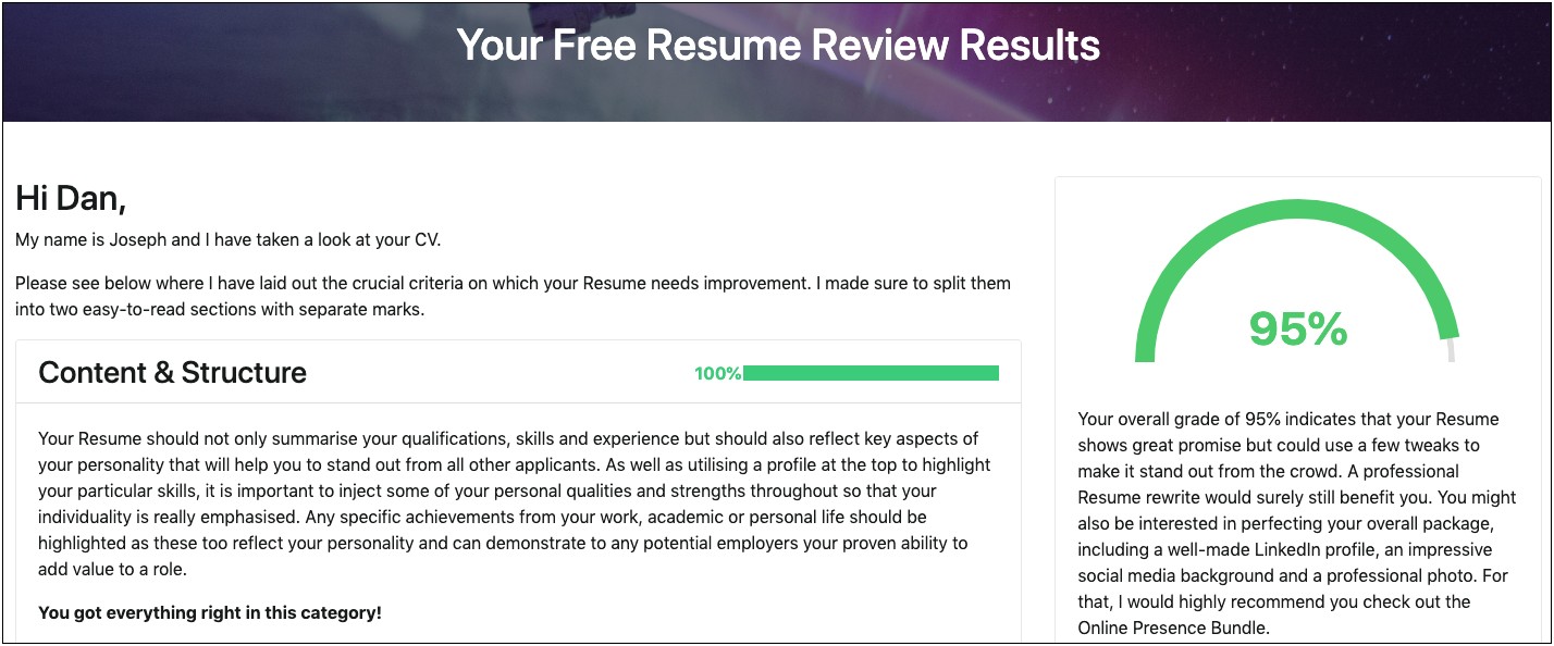 Free Online Resume Check For Quality