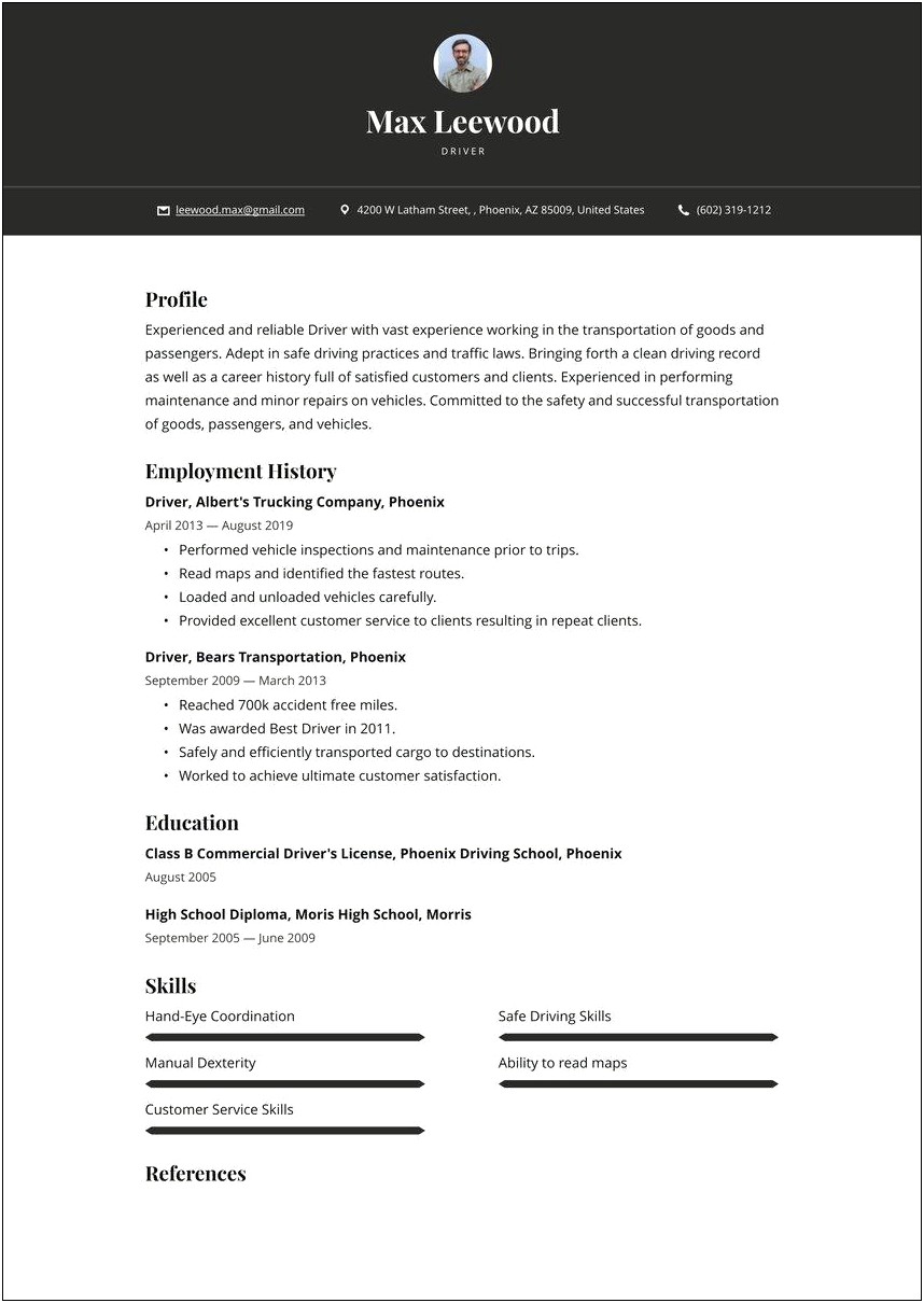 Free Online Resume For Only One Job Experience