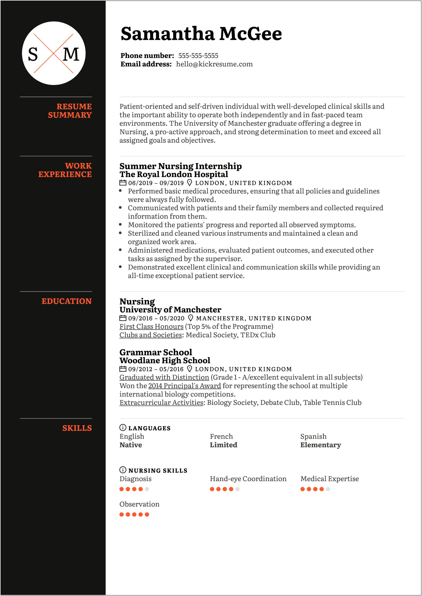 Free Online Resume Template For Rn