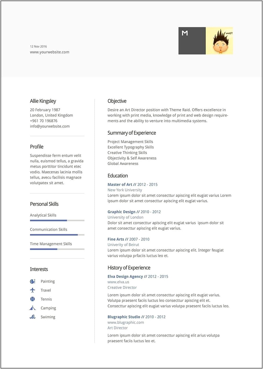 Free Online Resume Templates Word 2010