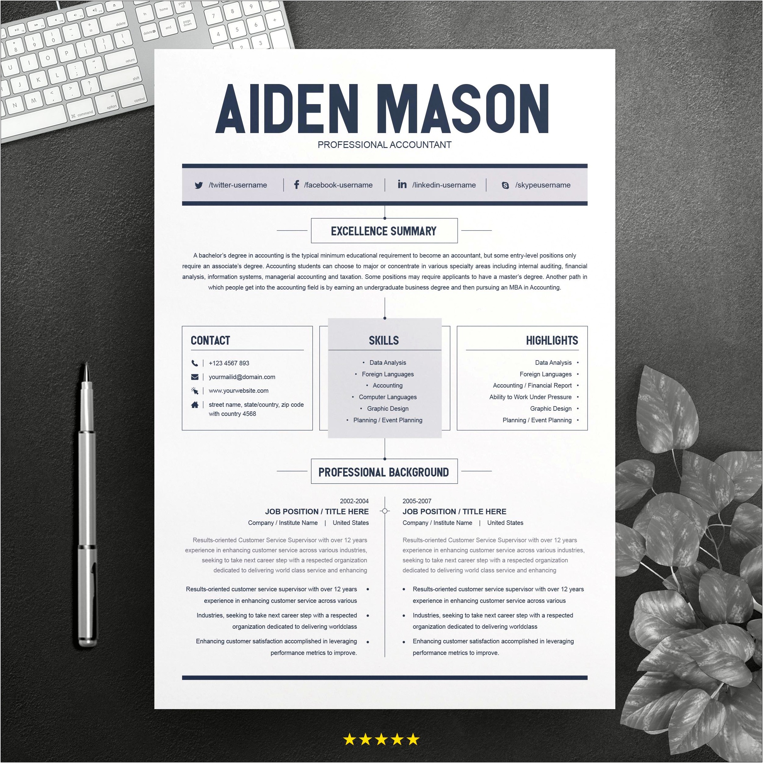 Free Pages Resume Templates 2019