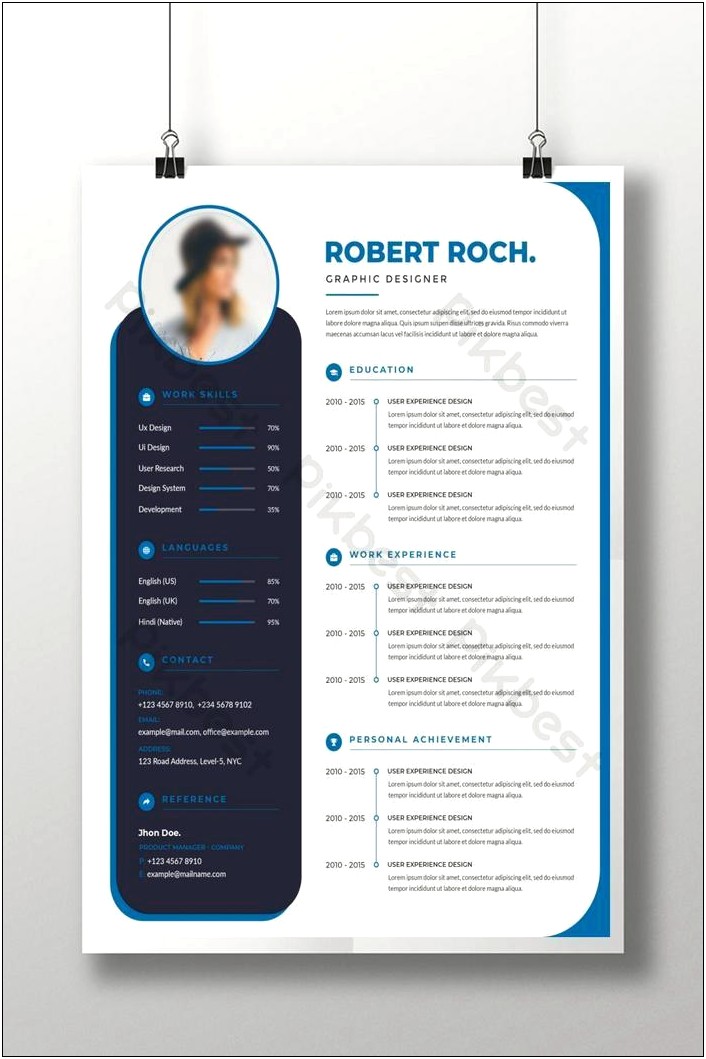 Free Photoshop Resume Template Download