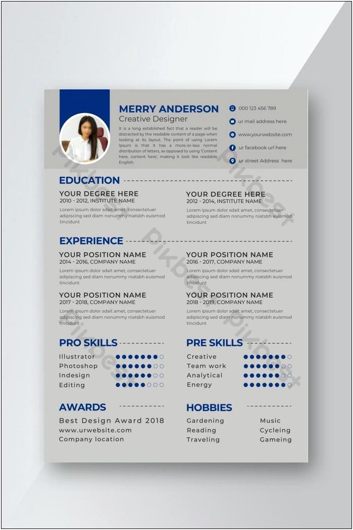 Free Pre Medical Resume Template