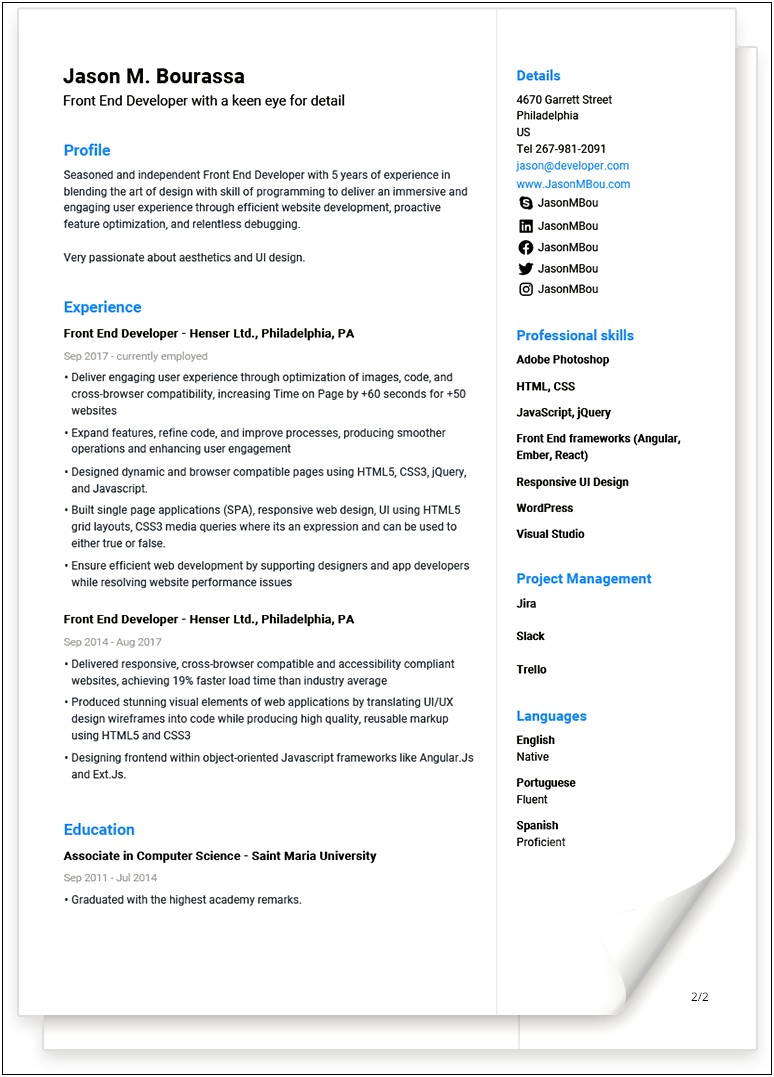 Free Printable Resume Forms Pdf