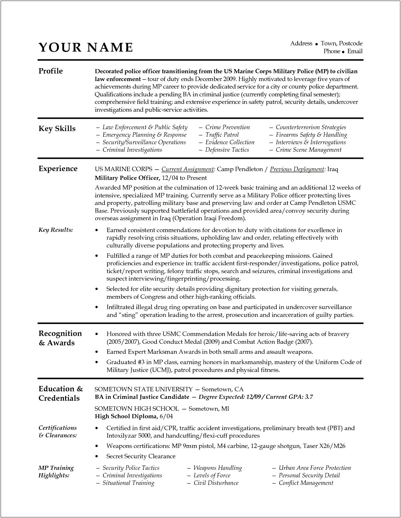 Free Professional Resume Writer For Military